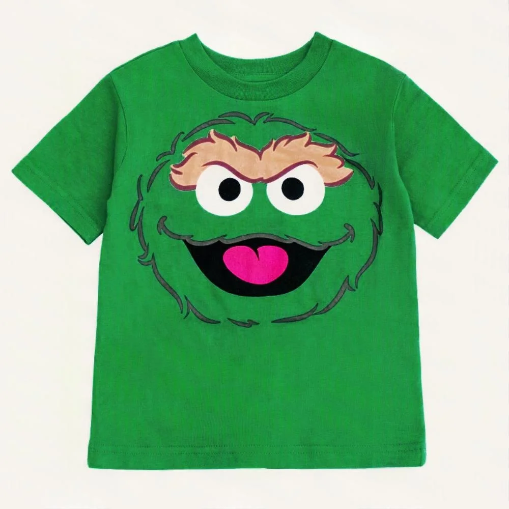 Sesamstraße T-Shirt 2026 Niedliches Cartoon Elmo Cookie Monster Grafik-T-Shirt Lässiges Kurzarm-Sommerkleidungsstück für Kinder Jungen Mädchen – Detail 5