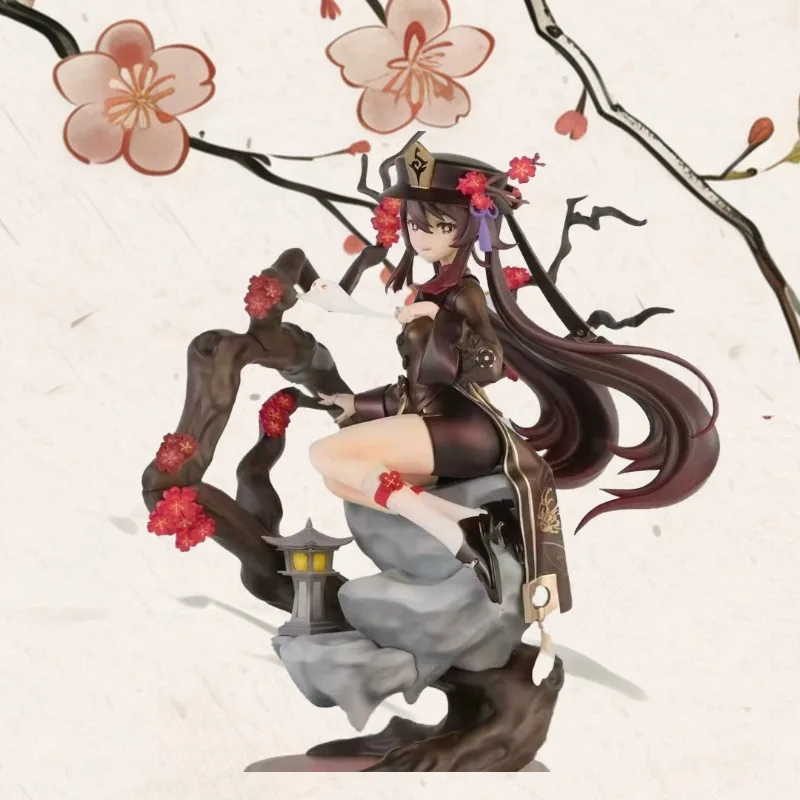 

22cm Genshin Impact Anime Figure Hu Tao Ornament Collection Craft Action Figures for Children PVC Model Doll Gift Toys