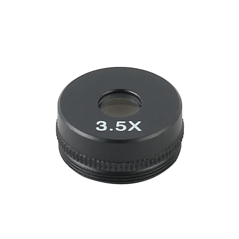 Objectif Barlow 1X 3.5X 5X pour objectif zoom monoculaire à monture C, objectif de caméra de microscope vidéo auxiliaire