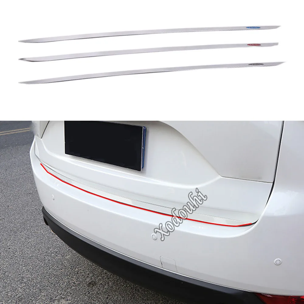 Stick Stainless Steel Rear Door Tailgate Frame Plate Trim Lamp Trunk For Mazda CX-5 CX5 2nd Gen 2017 2018 2019 2020 2021 2022