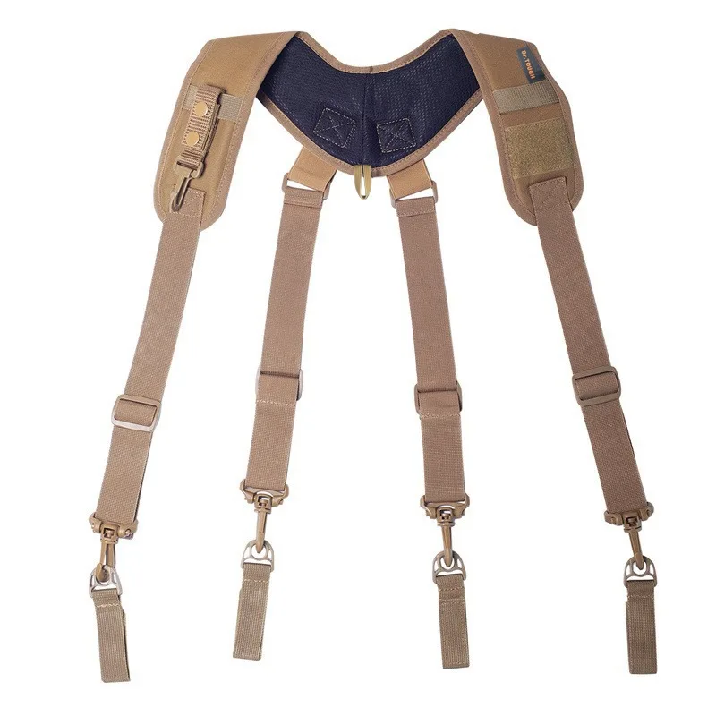 حمالات تكتيكية خارجية للرجال ، حمالات معدات قابلة للتعديل ، تسخير حزام العمل ، حزام القتال والاستعداد ، حمالات تكتيكية من النوع X ، جديدة