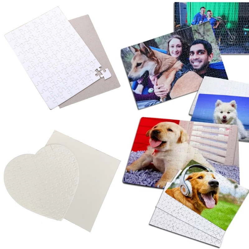 5pcs 10pcs A5-48/80 A4-120 Printable Jigsaw Puzzles  Sublimation Blanks DIY Heat Transfer Printing Photo Personal Cardboard