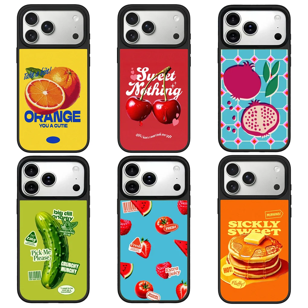 

Cucumber Dragon Fruit Mirror Surface Magnetic Phone Case Cover for IPhone 12 13 14 15 16 17 Pro Max Case for IPhone 17 Air
