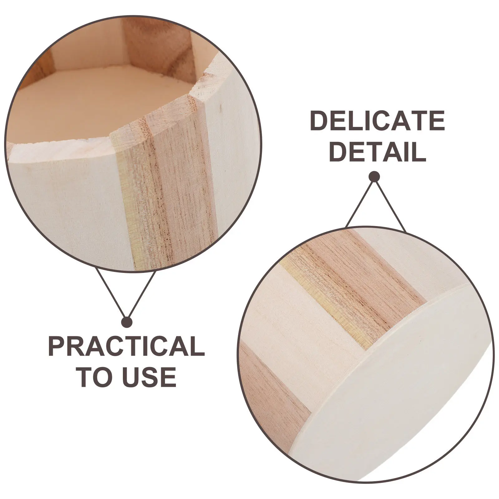2Pcs 4 Inch Mini Wooden Sauna Bucket with Handle for Bath Salt Storage Steam Room Spa Accessories Finnish Style Wooden Spa view 6