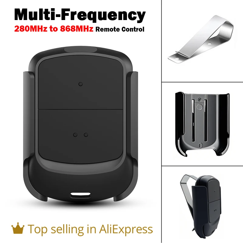 

MultiFrequency Garage Door Remote Control Duplicator 280MHz to 868MHz Gate Opener Command Transmitter Clone 433MHz Gate Keychain