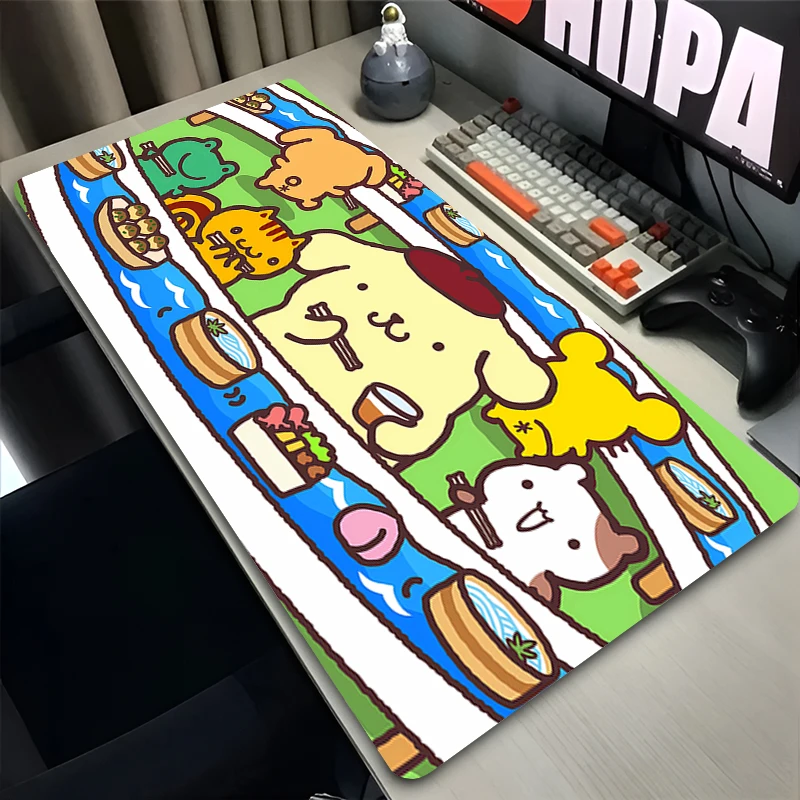 Mouse Pad Computer Gaming Accessories Kawaii Mousepad Rubber Cute Extended Desk HD P-pompompurin Mat Laptop Gamer Keyboard Pad