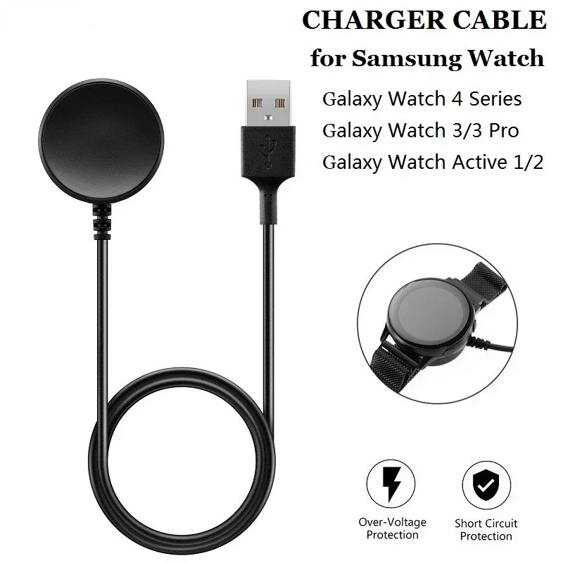 

1M Charger Cable for Samsung Galaxy Watch 6 5 pro 4 Classic/Watch 3/Active 1/2 SmartWatch USB Magnetic Charging Dock