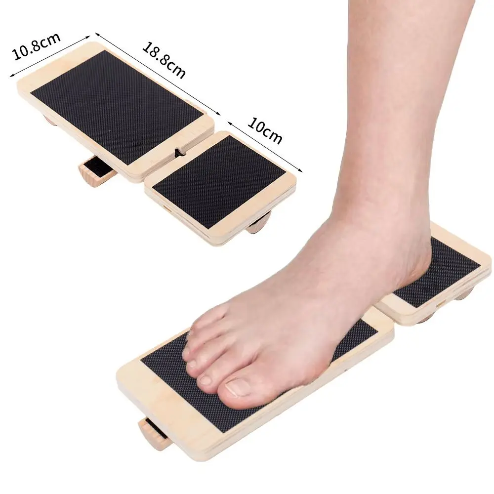 Foldable Wooden Balance Board with Anti Slip Surface Compact Balance Trainer for Home Workout Stability Coordination Daily