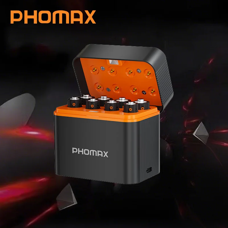 

PHOMAX Lithium-Ion Battery Charging Box 1.5V Suitable for 4 AA And 4 AAA Batteries Rechargeable Storage Case for Home