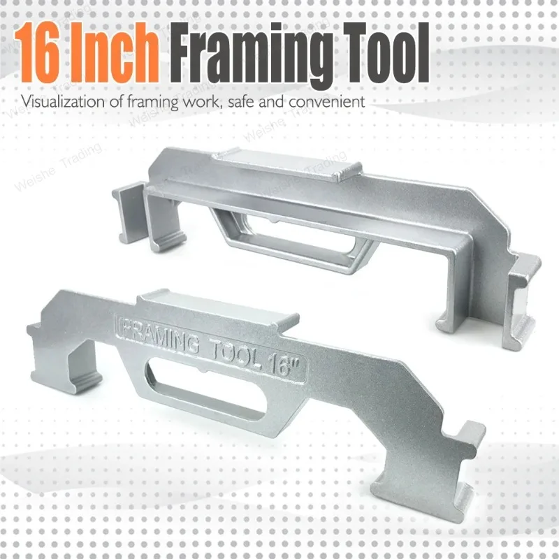 

Center Stud Layout 12/16/24 Inch Wall Accurate Measurement Framing Spacing Positioning Jig Aluminum Alloy Wall Stud Framing Tool