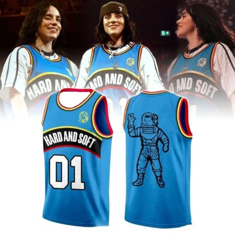 2026New Billie Eilish Concert Style Basketball Vest - Mesh Breathable Stylish Printed Sleeveless Retro Jersey - Unisex Fan Style