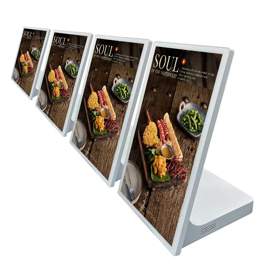 10 15.6 21.5 Inch Android Table Top Kiosk Lcd Touch Screen Desktop Self Order Digital Signage Menu Restaurant Display