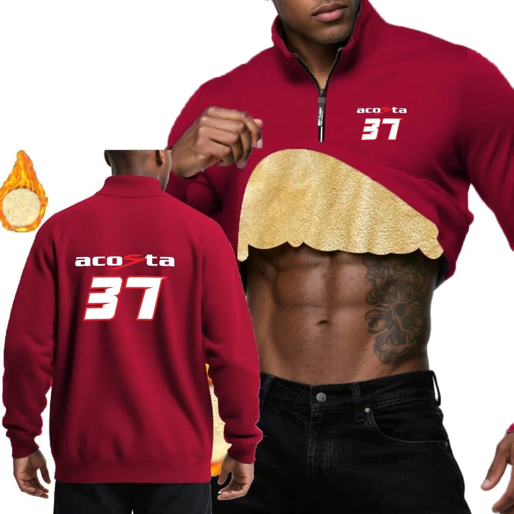 Pedro Acosta 37 sudadera de motociclista hombres mujeres Jersey más grueso chaqueta de lana de cordero suéter de cuello alto cuello alto prendas de punto