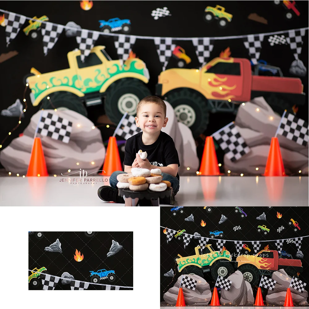 

Races Car Crash Hard Backdrops Kids Baby Birthday Cake Smash Photocall Decors Child Adult Photography Sports Theme Backgrounds