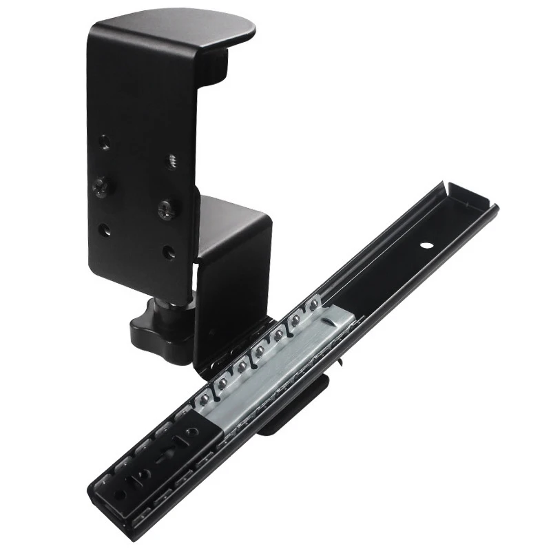 Foldable Bracket Under Desk Keyboard Tray Office Height Adjustable Pull Out Keyboard Stand Holder Storage Shelf Accessories