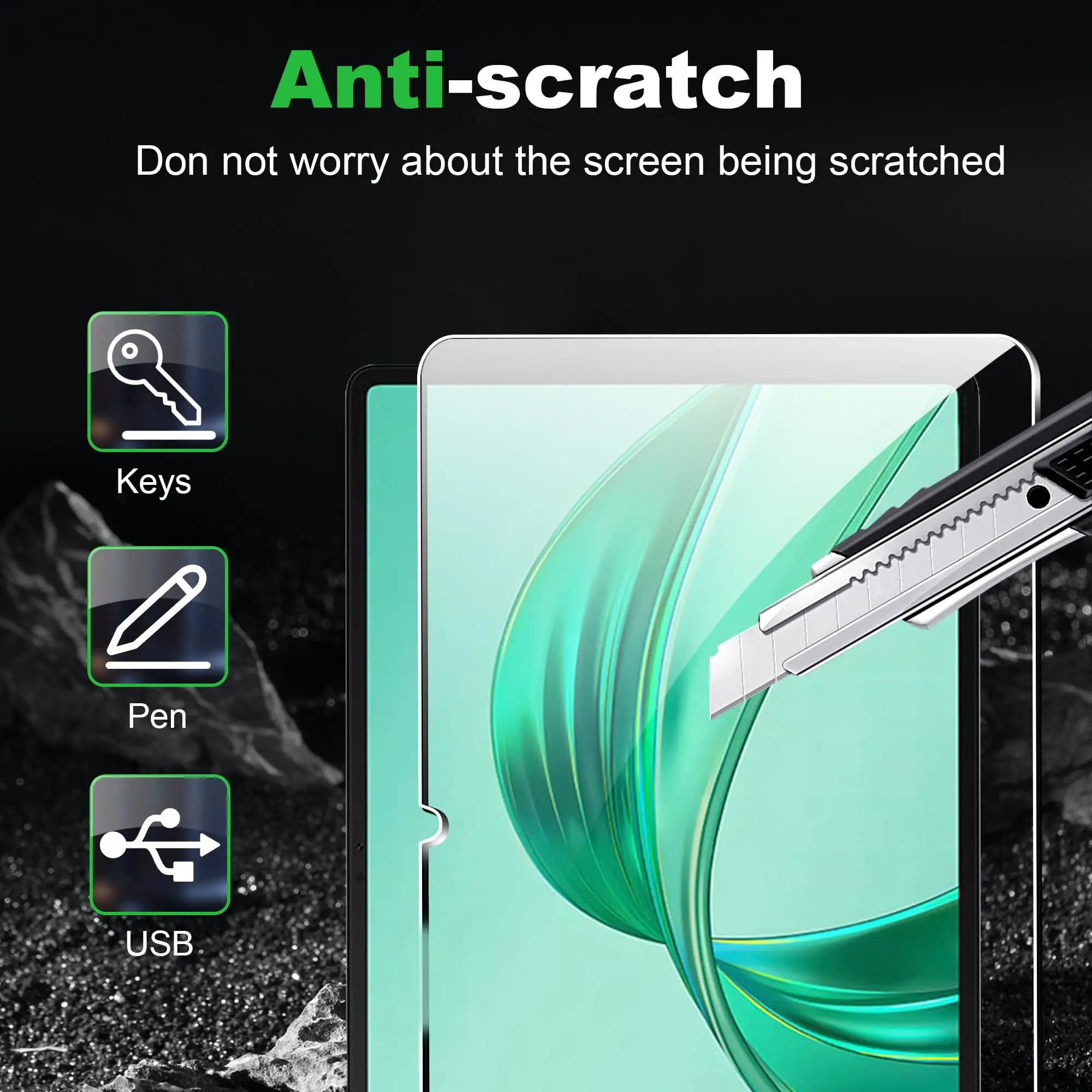 Premium Screen Protector film for Honor Pad X8a 2024 11 Inch 9H Hardness Anti-fall Anti-fingerprint Full HD Tempered Glass Film