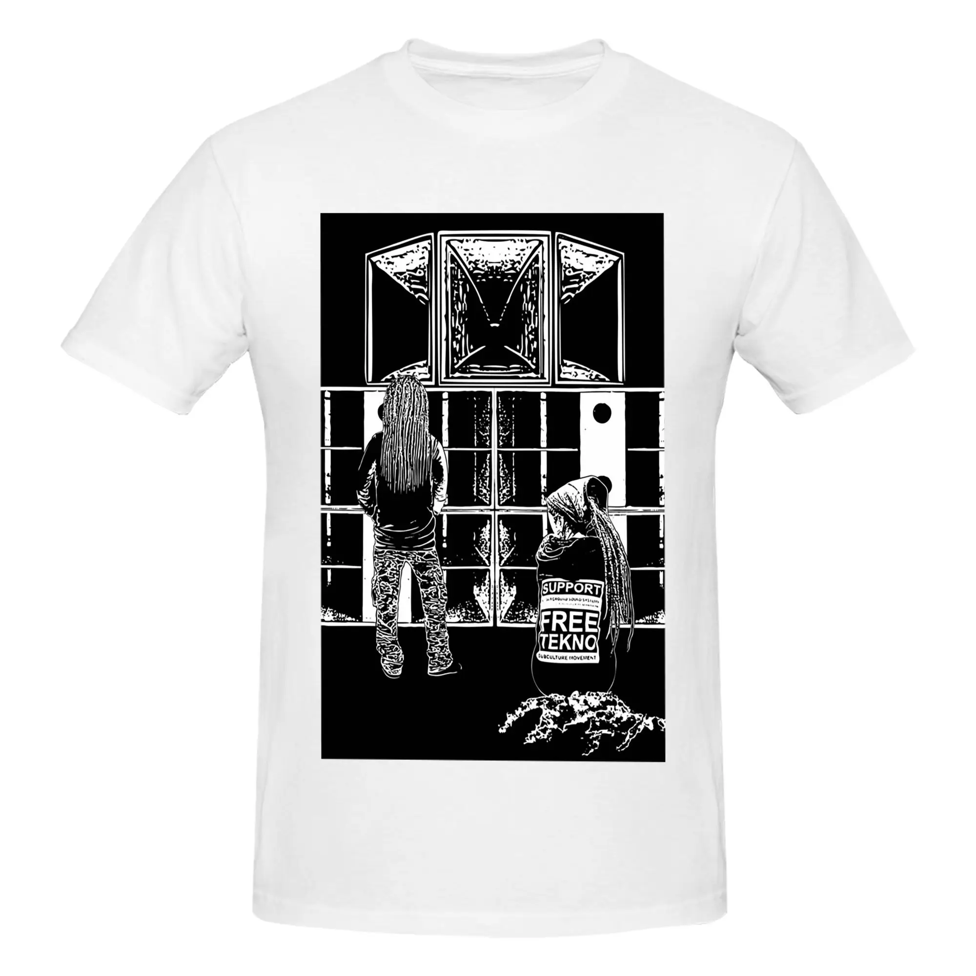 23FA121 - Tekno 23 m Men T-Shirt Double Sided Oversized T Shirts Men's O-Neck Cotton Tees Short Summer Male