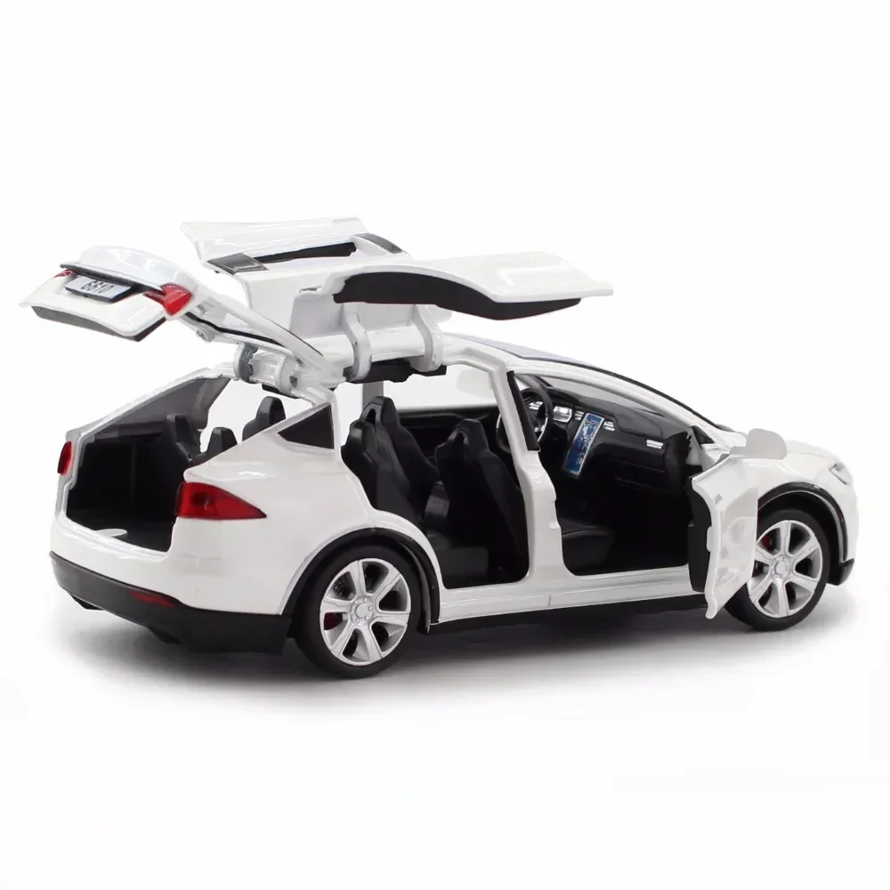Hoge Simulatie 1:32 Tesla Model X 90 Gelegeerd Automodel Diëst Speelgoedvoertuigen Speelgoedauto 'S Jongen Speelgoed Speelgoed Speelgoed Speelgoed Terugtrekken Knipperend Geluid Kid Cadeaus