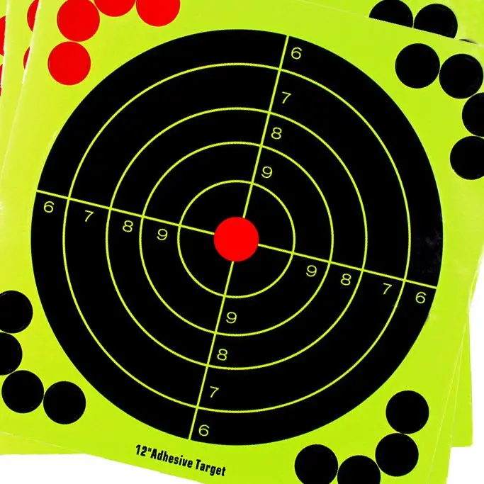 8 Inch12 Inch Hunting Training Target Paper Jam Paper Fluorescent Self-adhesive Gun Concealed Carry Training Paper 1PC