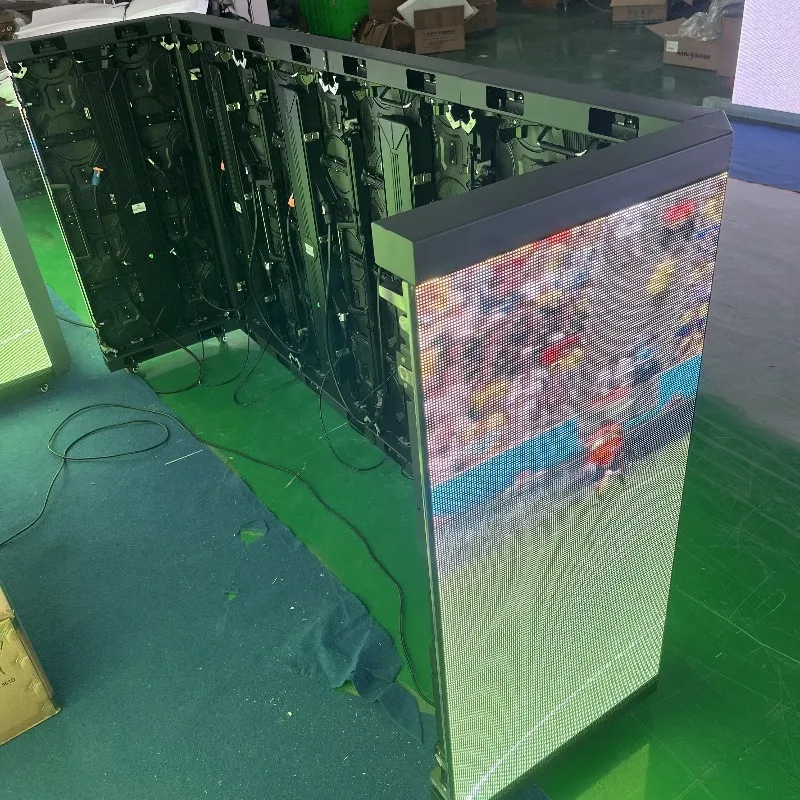 P3.91 Folding Led Panell bar Dj Booth Stand Display Front Desk Custom Size 4k Foldable 2 Meter Outdoor Led Screen for Dj Booth