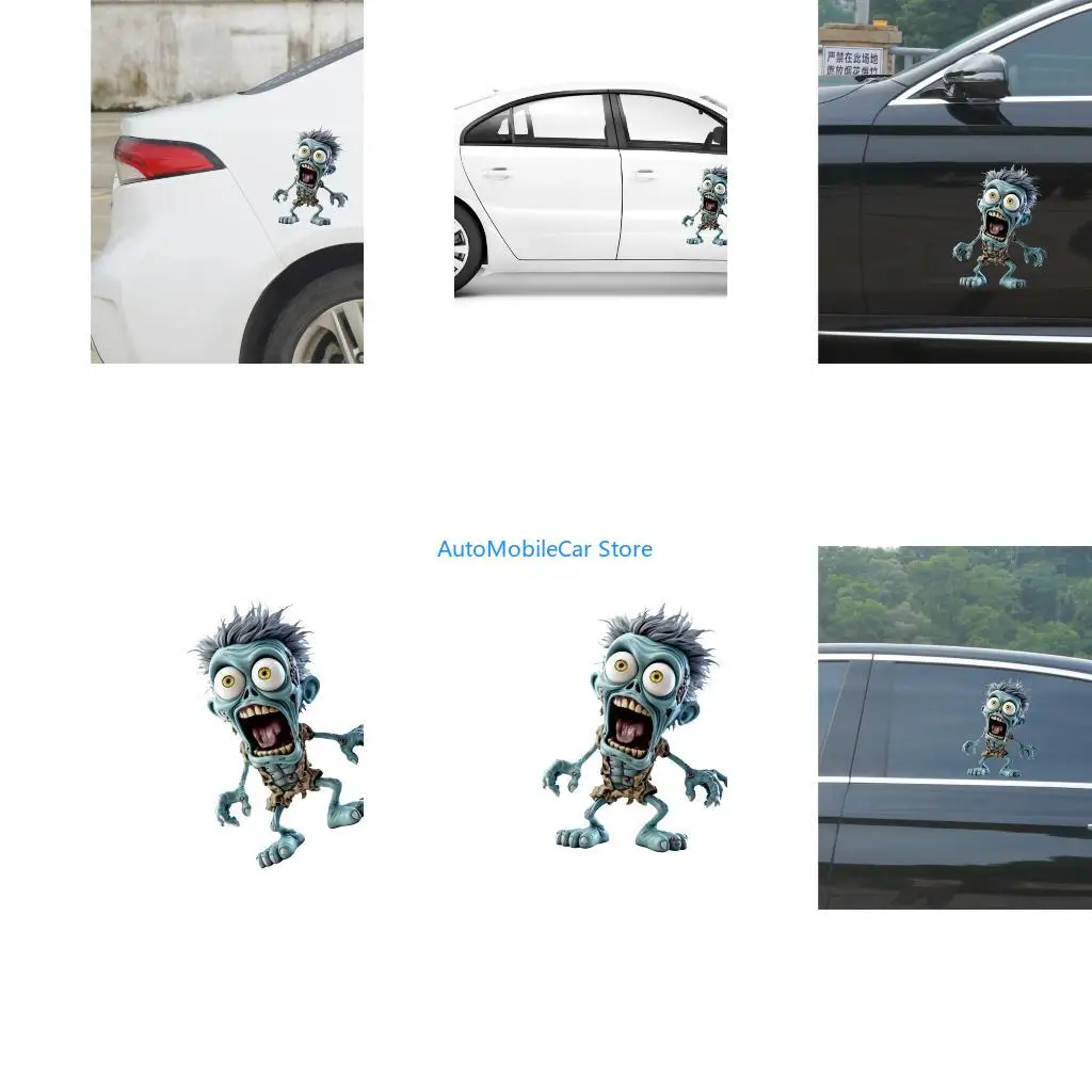 G8TE Surprised Expression Car Sticker Easy Application & Removal Waterproof Surprised Face Car Decal for youthful