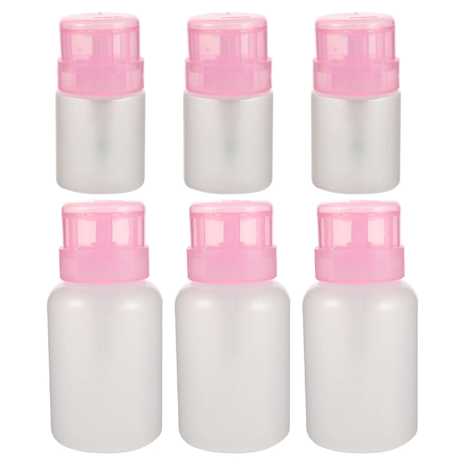 

6Pcs Nail Polish Remover Dispenser 60ml 220ml Empty Makeup Pump Containers Leakproof Travel Companion Makeup Remover Dispenser