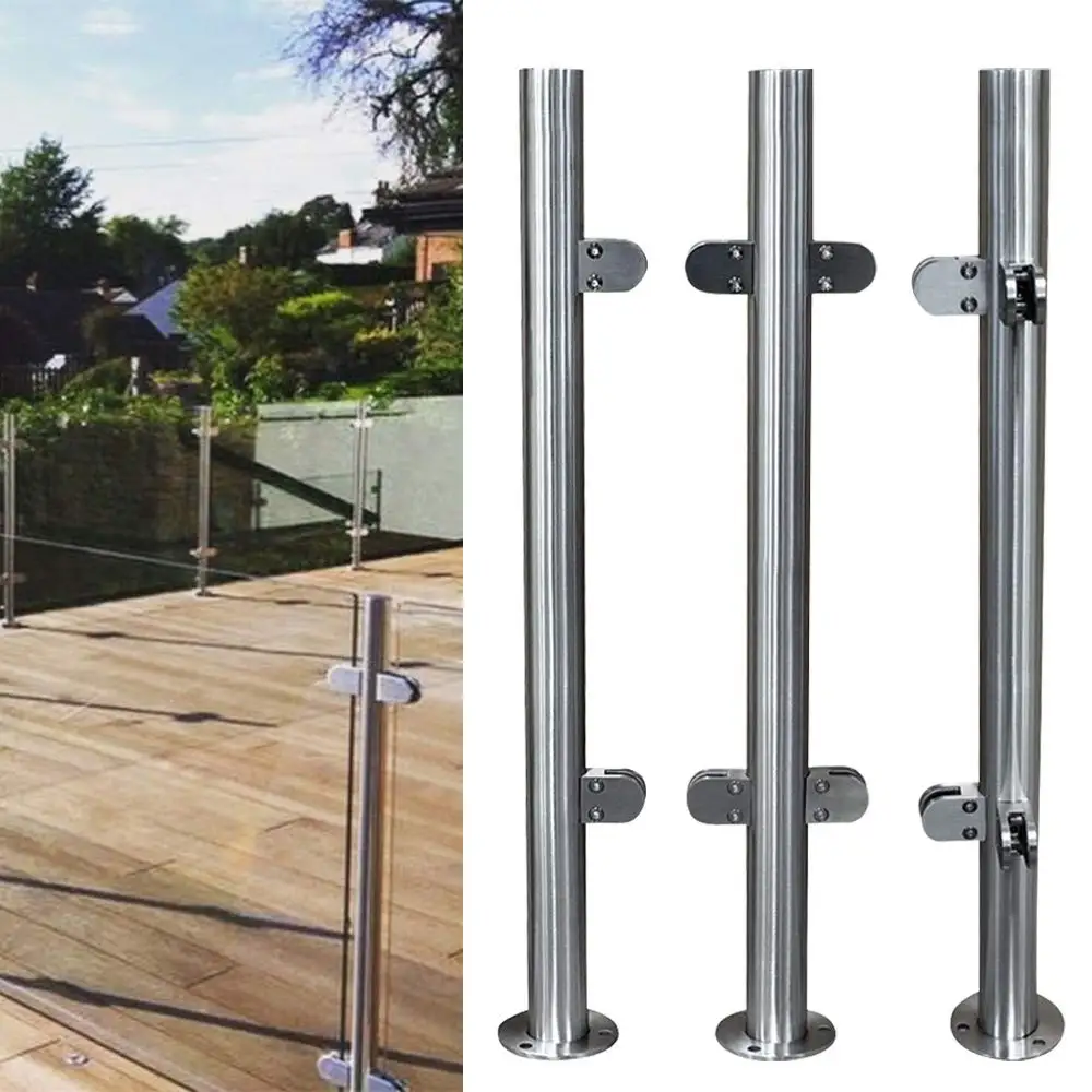 Balcony Pool Glass Panel Balustrade Railing Glazing Posts Stainless Steel Post -