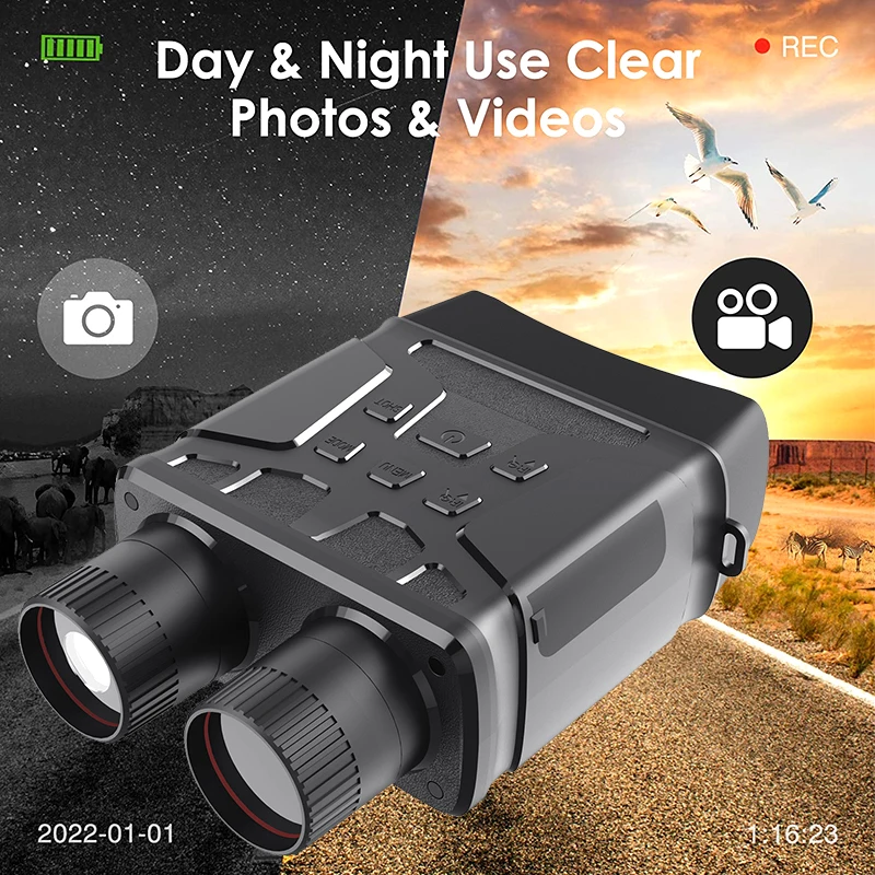 Jumelles de Vision Nocturne Infrarouge Numérique R6, Caméra Vidéo FHD 1080P, Télescope d\'Observation Sauvage pour Camping et html