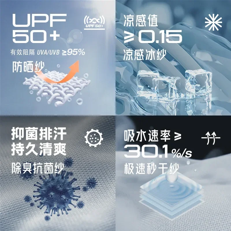 تي شيرت رجالي بأكمام قصيرة تبريد مضاد للبكتيريا ، أحادي اللون ، تي شيرت برسومات مضادة للبكتيريا ، واقي شمسي خارجي ، تجفيف سريع ، نعناع