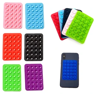Universal Suction Cup Wall Stand Mat Multifunctional Silicone Suction Phone Holder Square Anti-Slip Single-Sided Phone Suction