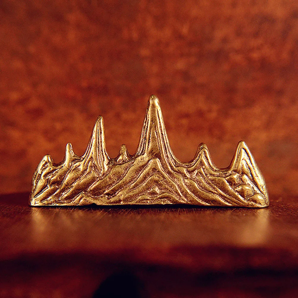 حامل الخط النحاسي تصميم على شكل جبل لمكتب فرشاة الحبر حامل اللوحة رف القلم الكتابة فرشاة المنظم الدراسة #2