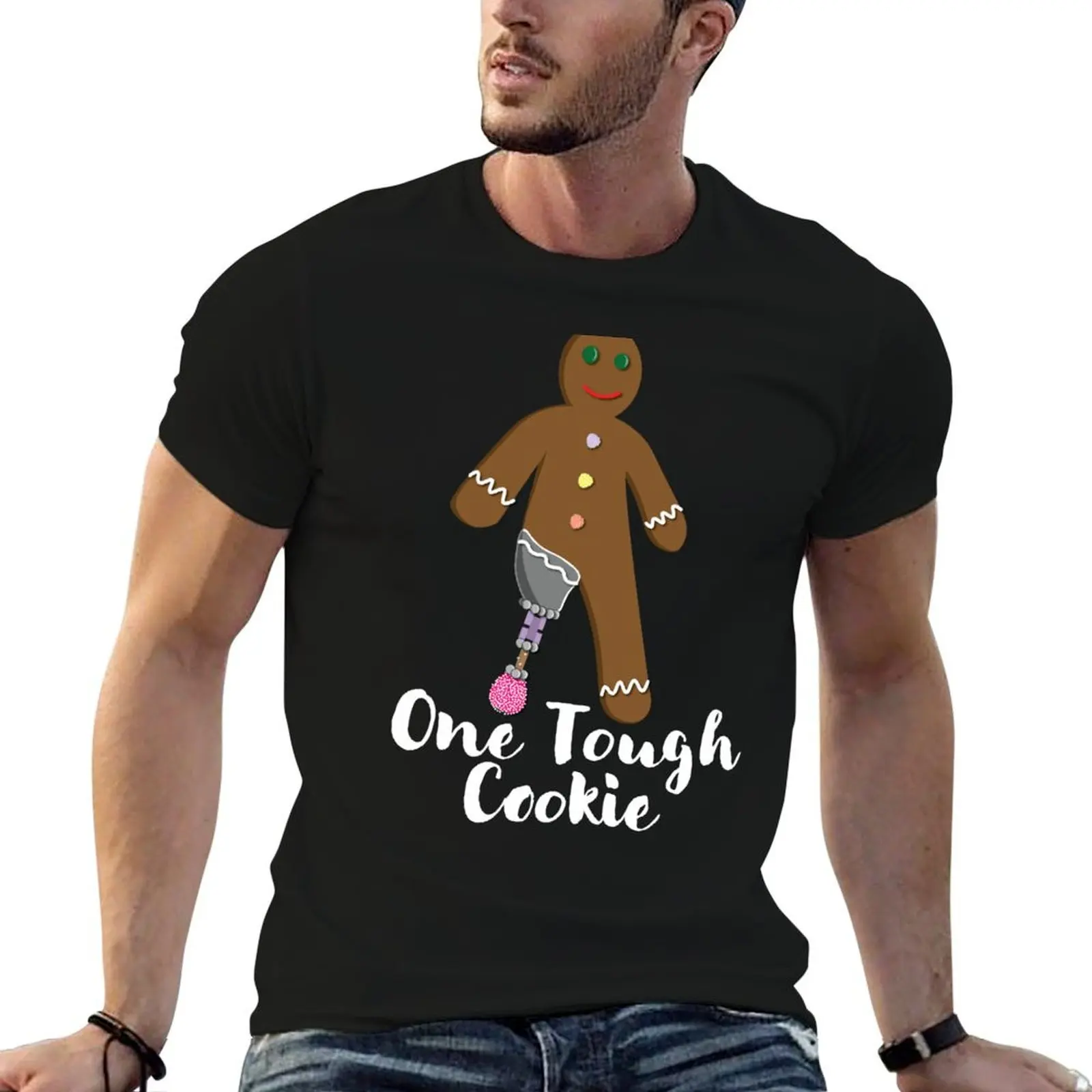 

man t cotton shirts T-Shirt Cookie t with for Tough shirts prints One pack