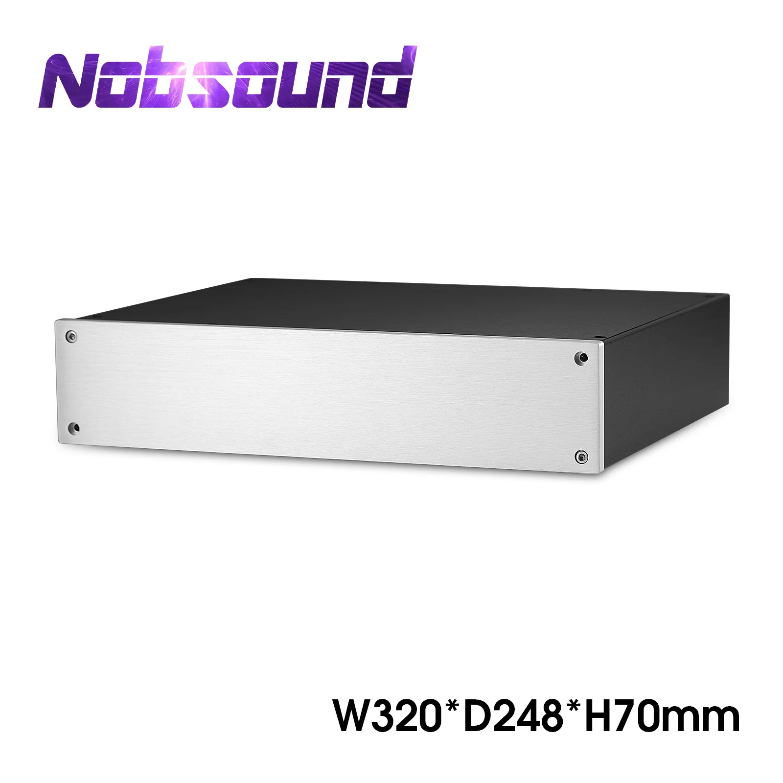 Nobsound HiFi Aluminum Amplifier Case Metal Case DIY Amplifier Chaissis Enclosure