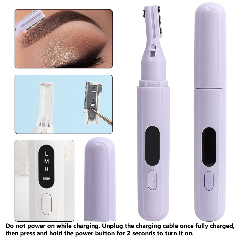 1pcs Electric Eyebrow Trimmer Face Hair Remover Mini Portable Women Body Shaver Neck Lip Arms And Legs Hairs Removal Blade Razor