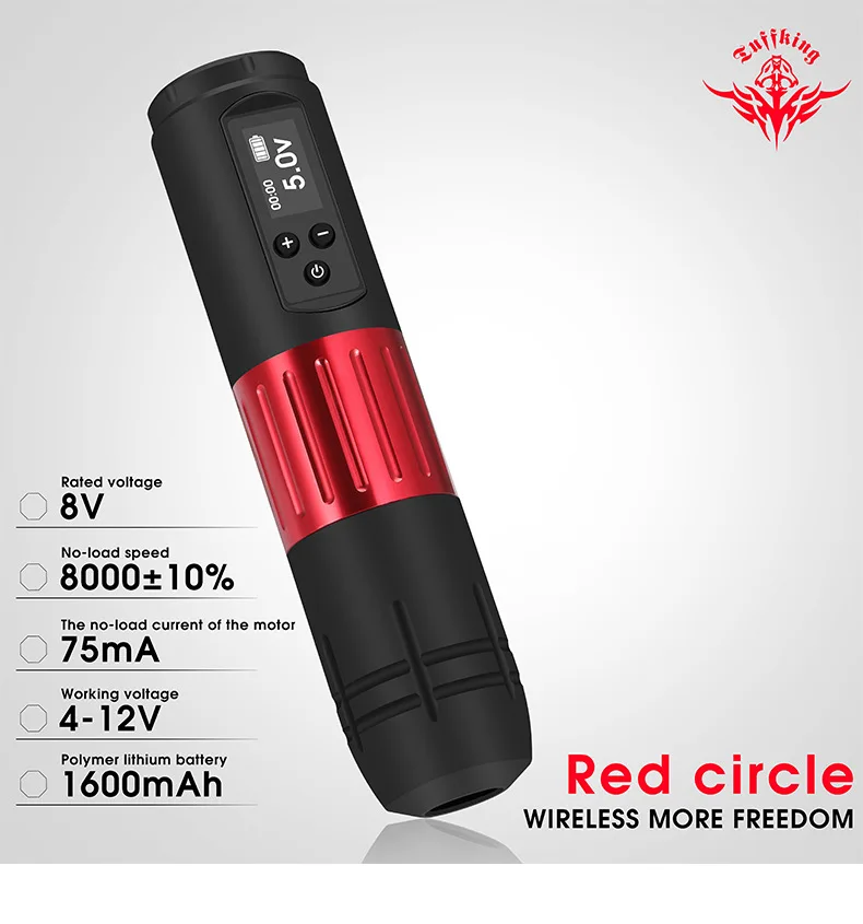 المبتدئين عبر الحدود آلة الوشم شاشة LED عرض بطارية لاسلكية القلم الوشم مجموعة المعدات أداة الوشم إبرة متكاملة