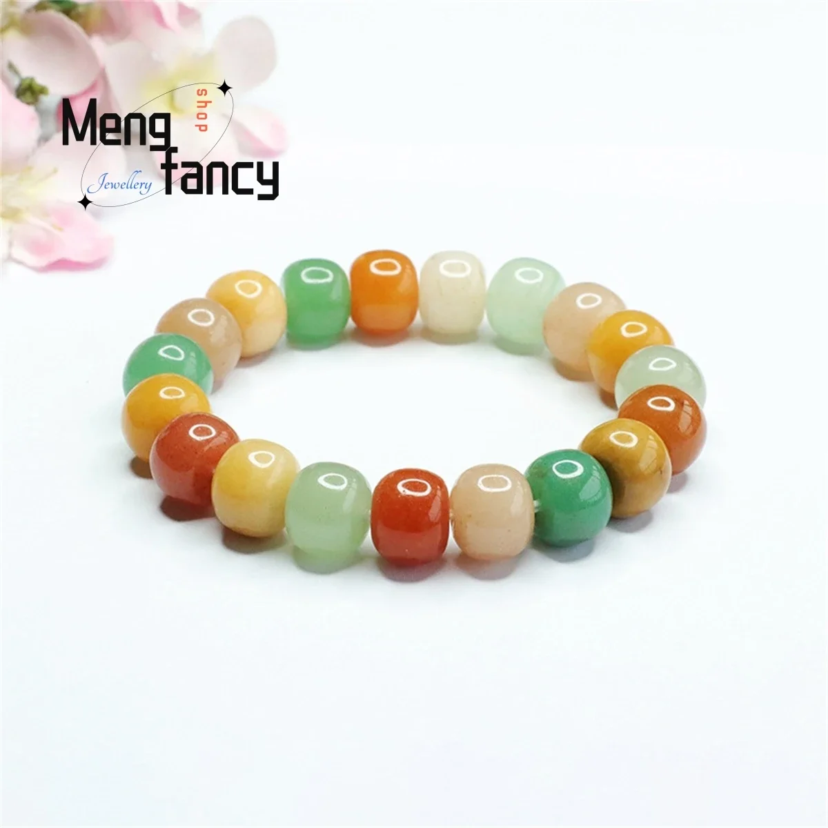 

Natural Dongling Jade Duobao Old Style Bead String Bracelet Simple Elegant Personality Fashion Versatile Men Women Charm Jewelry