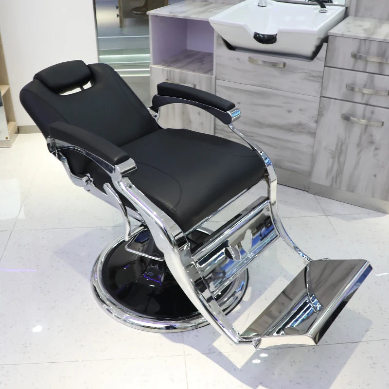 Hot Sale Special Retro Men All Black Barber Chair Classics Salon Hairdressing Chairs Hydraulic Chair Factory Wholesale