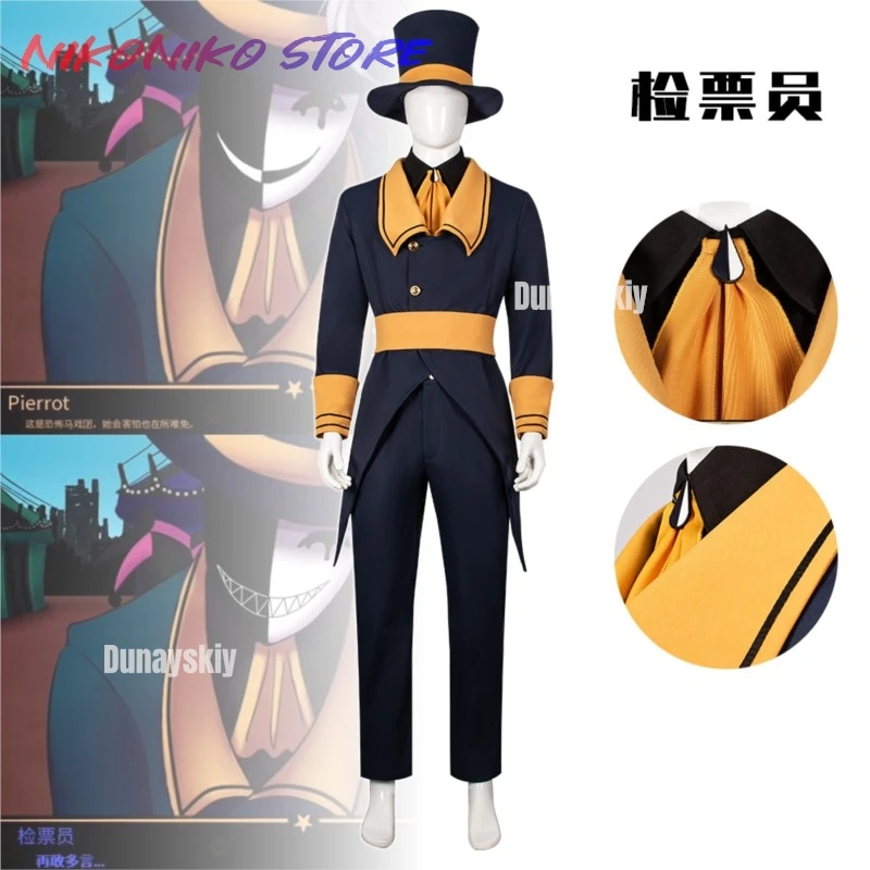 New Game Freak Carnival Ticket Inspector Carnival Barker Hat Mask Costumes Anime With The Same Clothing Set Halloween Party view 2
