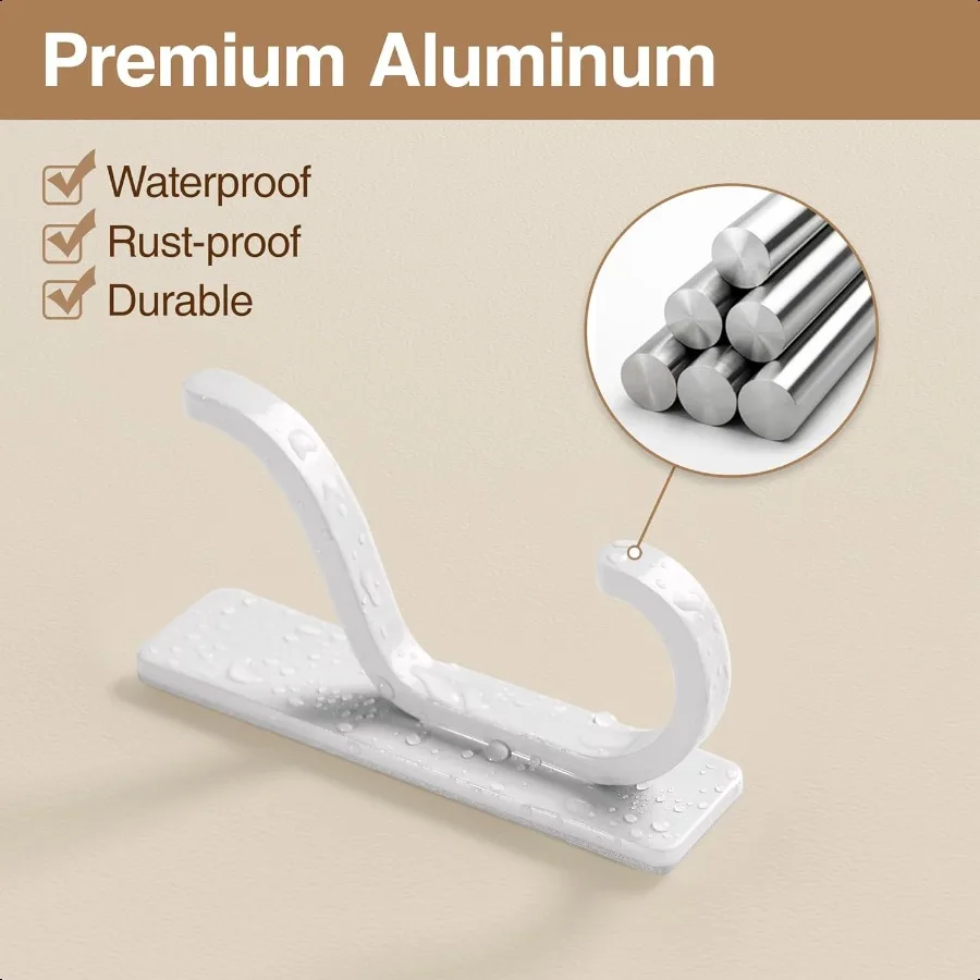 Self Adhesive Wall Hooks Hanging Adhesive Hooks Holds 13 Pounds Clothes Hook Towel Hooks Bathroom Shower Hooks for Wall Door H