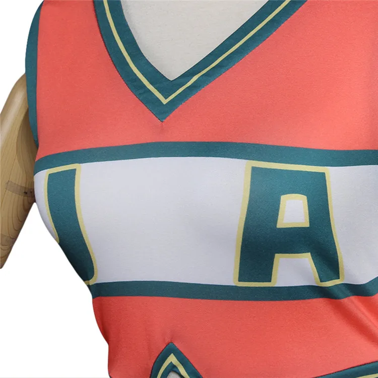 My foreAcademia Boku No Hero Academia Cosplay Costume, Asui, Tsuyu, YAOYOROZU, MOMO, Ochaco, URARAKA, Cheerleader