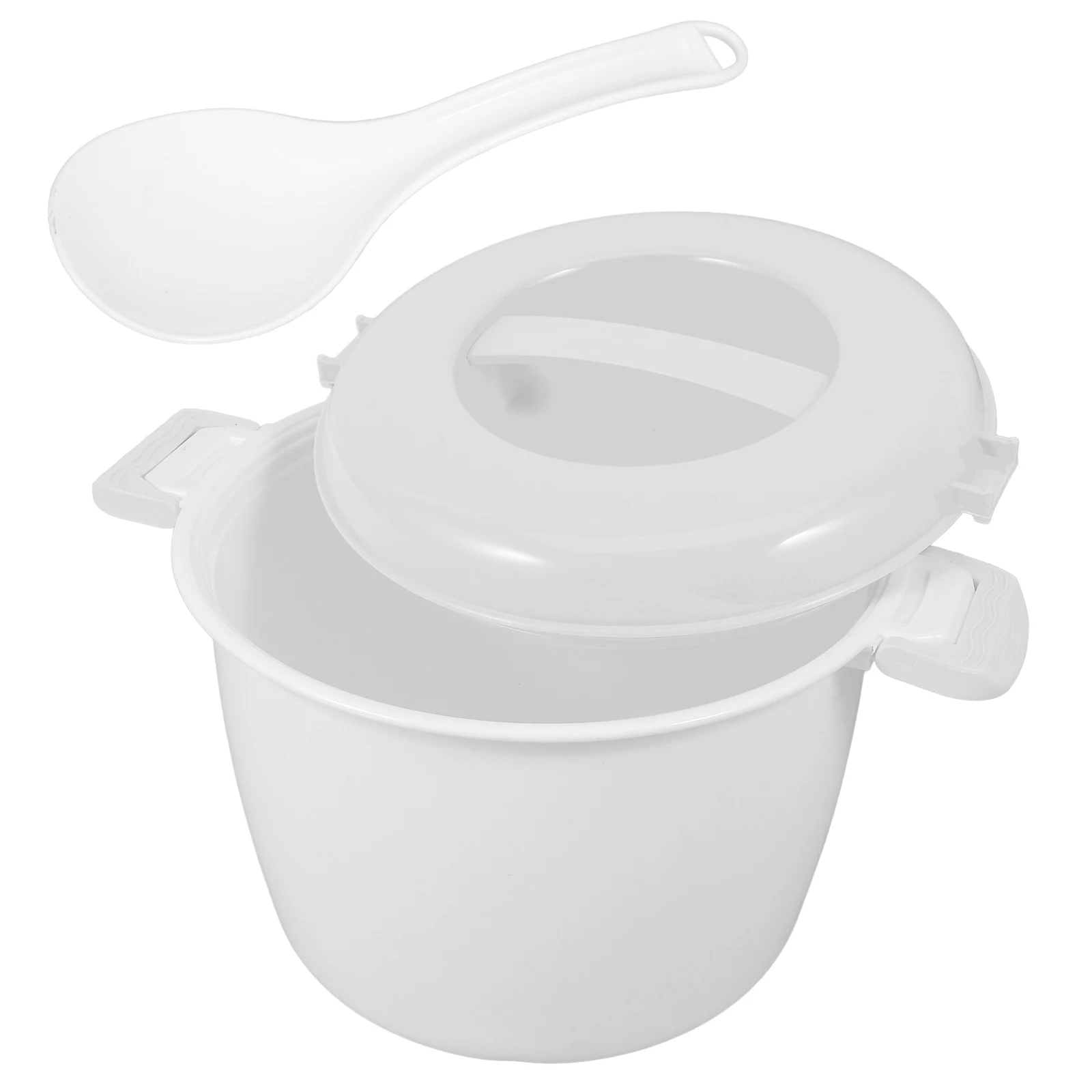 

Microwave Rice Cooker Soup Container Food Steamer Small White Microwave Cup Cooker Steamer Bowl Pasta Oven Pot