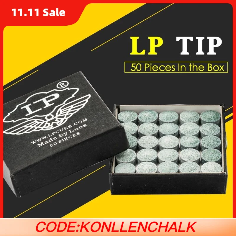 

Наконечник для снукерного кия LP 10/10,5 мм, 50 шт., насадки для бильярда, черный восемь принадлежностей для бильярда, аксессуары для бильярда, наконечник