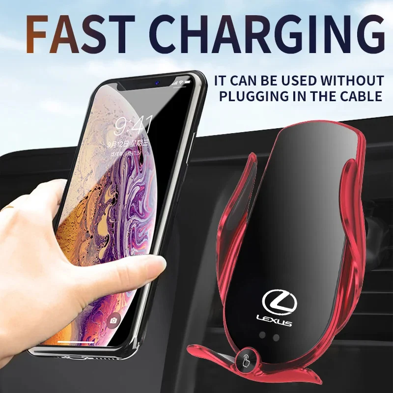 Car Wireless Charging Mobile Phone Holder For Lexus F SPORT ES RX NX LS UX LM LX GX LC RZ IS CT GS RC HS SC TX LBX Accessories