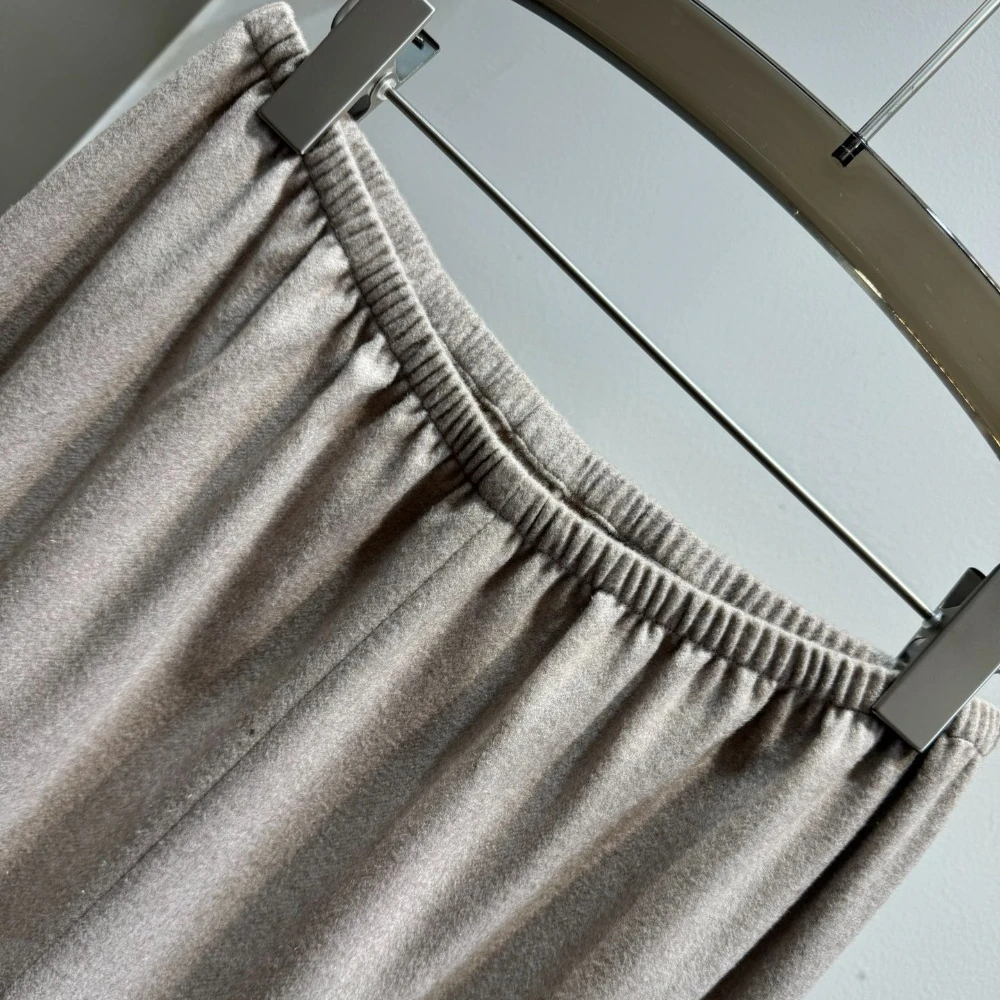 Herfst en winter kasjmierwol stretch elastische broek met rechte pijpen en wijde pijpen voor dames