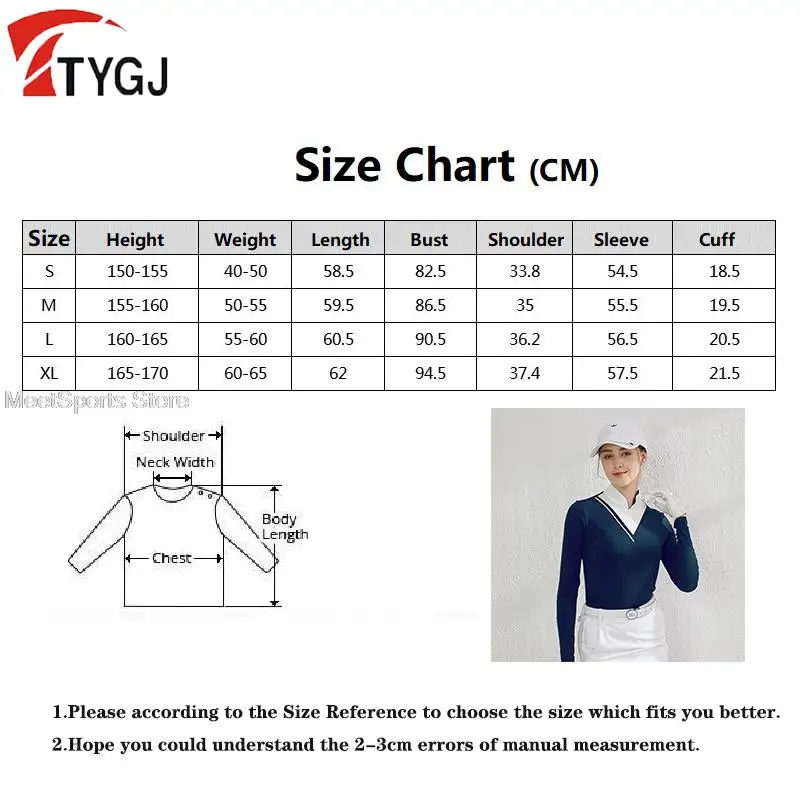 Ttygj Golf Clothes Women\'S Long-Sleeved Sunscreen Ice Silk Tops  Ladies Zipper Collar Bottoming T-Shirt Cooling Sportswear