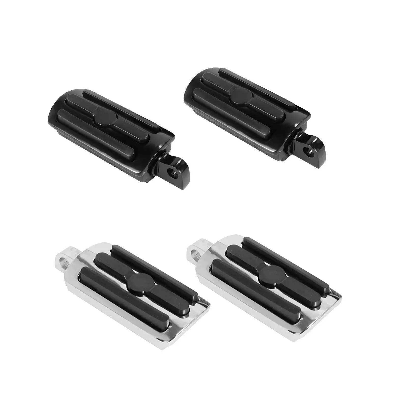 2x Footrests Accessory Metal Compatibility Motorcycle Foot Pegs for Touring