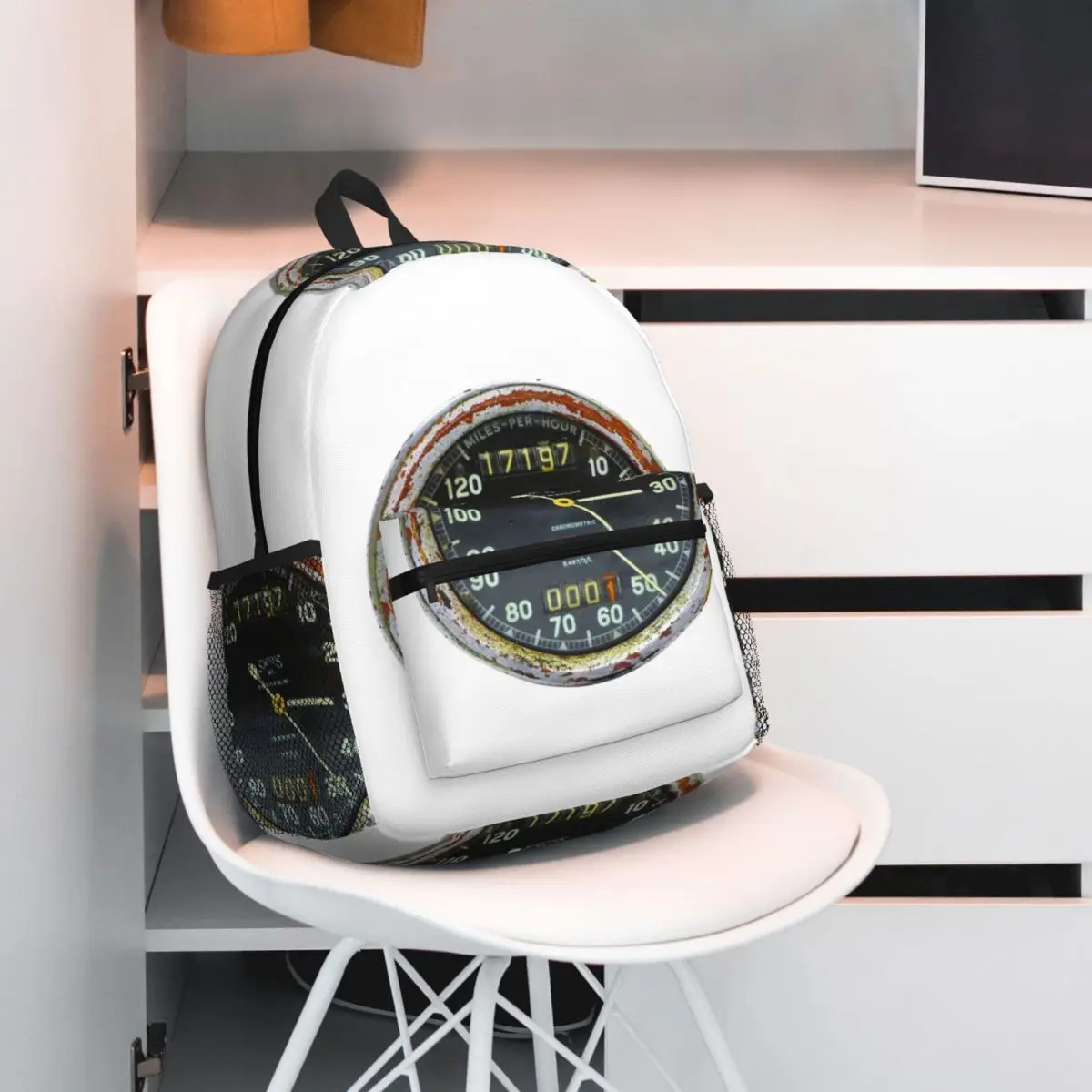 OLD SPEEDOMETER Student Backpack School Bag Hiking Travel Daypack for Men Women Bookbag Shoulder Bags