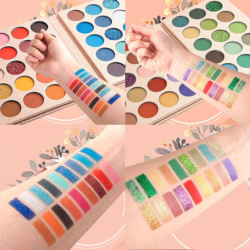 65 Colors Colorful Eyeshadow Palette High Pigmented Matte Shimmer Glitter Makeup Palette Eyeshadow Professional Cosmetics