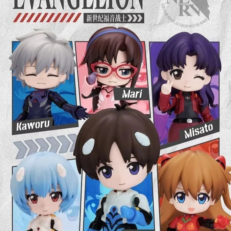 BLOKEES Neon Genesis Evangelion Caja Sorpresa Conexión EVA Figura de Acción Rei Asuka Shinji Kaworu Mari Misato Decoración para el Hogar