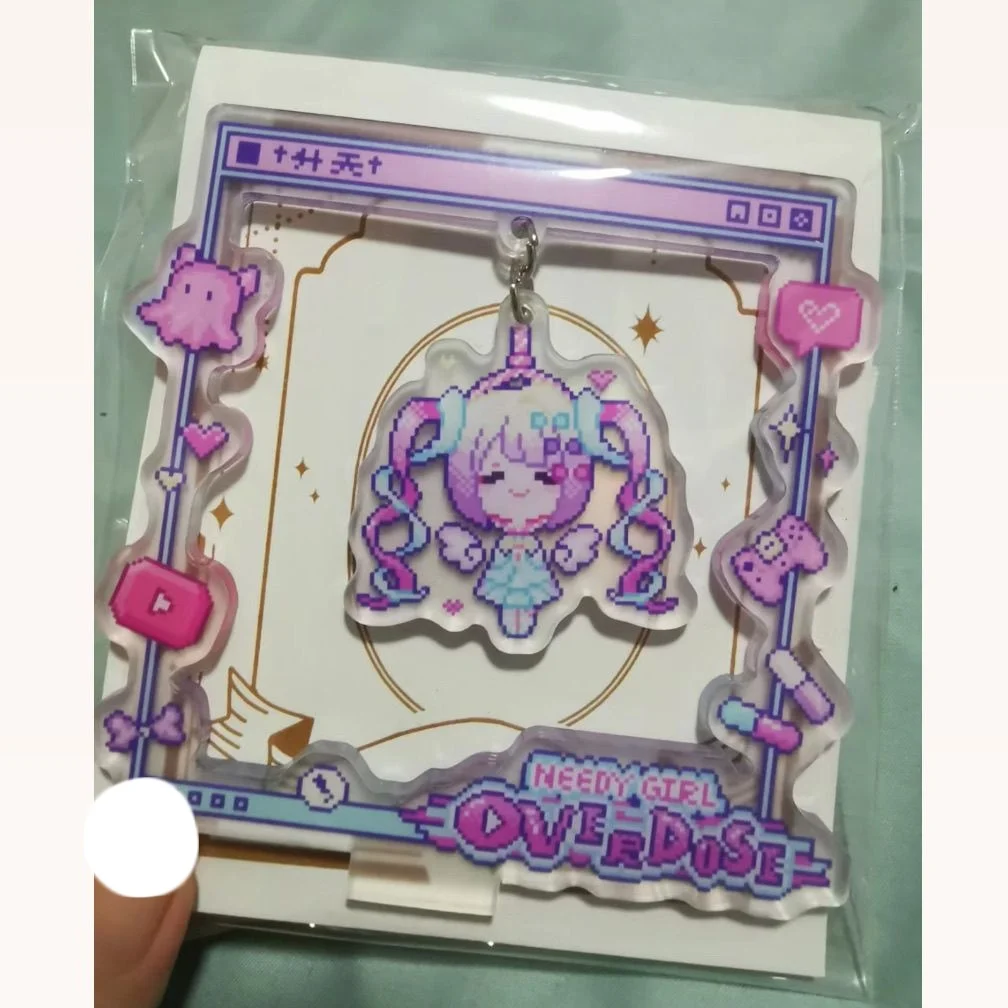 Needy Girl Overdose Swing Acrylic Stand KAngel Figure Display NGO Goods Collection Kawaii Desk Decor Cute Ornament Friend Gift